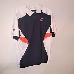 Reebok Chicago Bears Men's Navy Orange and White Polo Shirt Size 2XL